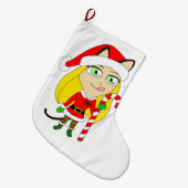 een kerstmeisje grote kerstsok