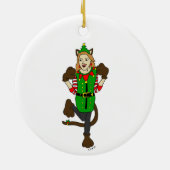 een kerstmeisje keramisch Ornament (Achterkant)