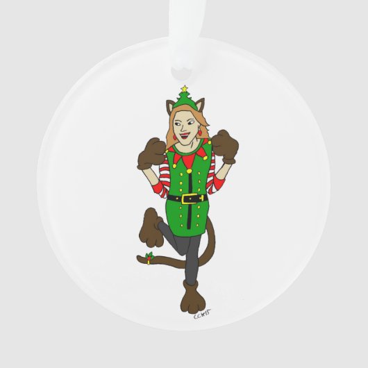 een kerstmeisje ornament (voorkant)