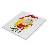 een kerstmeisje tegeltje (Zijkant)