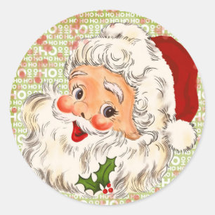 Een Kerstmis, Blij Kabouter Met Rode Wang, Deel 2 Ronde Sticker