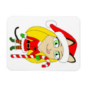 een Kerstmis chibi katgirl Magneet (Horizontaal)