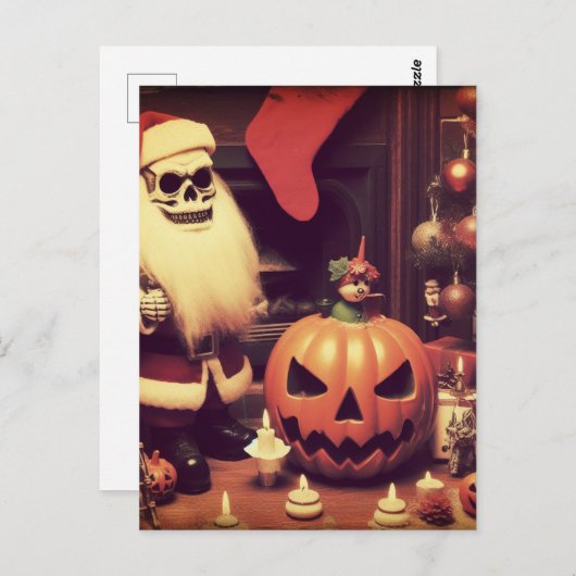 Een Kerstmis Halloween Horror Briefkaart (Voorkant / Achterkant)