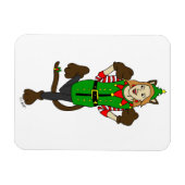 een Kerstmis katgirl   Magneet (Horizontaal)