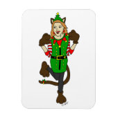 een Kerstmis katgirl   Magneet (Verticaal)