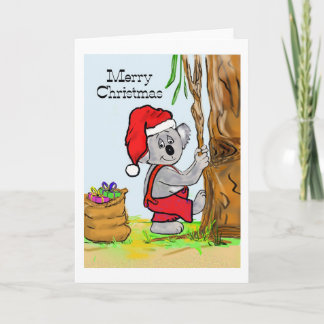 Een Kerstmis met een Koala Feestdagen Kaart
