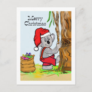 Een Kerstmis met een Koala Feestdagenkaart