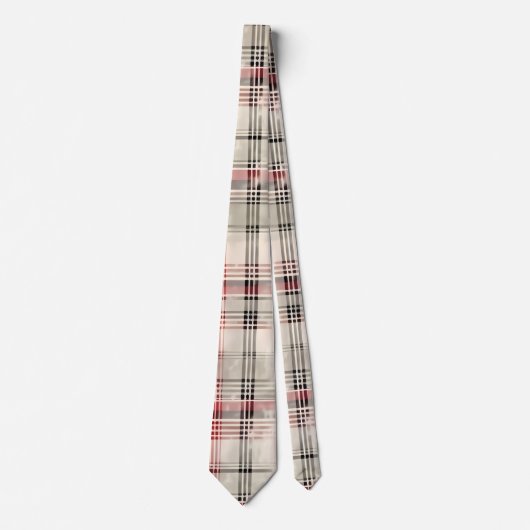 Een Kerstmis Tartan Bloem Ontwerp Serie #15 Stropdas (Voorkant)