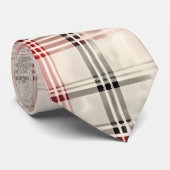 Een Kerstmis Tartan Bloem Ontwerp Serie #15 Stropdas (Opgerold)