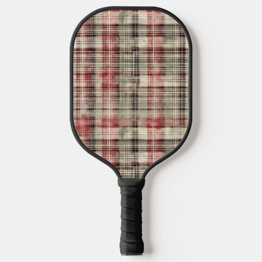 Een Kerstmis Tartan Bloem Ontwerp Serie #2 Pickleball Paddle (Voorkant)