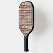 Een Kerstmis Tartan Bloem Ontwerp Serie #2 Pickleball Paddle (Links)