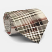 Een Kerstmis Tartan Bloem Ontwerp Serie #2 Stropdas (Opgerold)