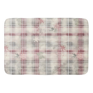 Een Kerstmis Tartan Bloemendesign Serie #13 Badmat