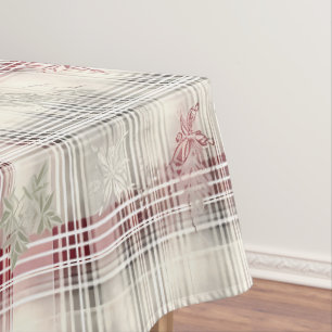 Een Kerstmis Tartan Bloemendesign Serie #13 Tafelkleed