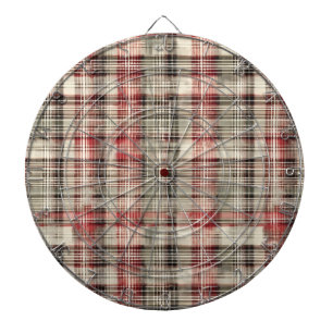 Een Kerstmis Tartan Bloemendesign Serie #2 Dartbord