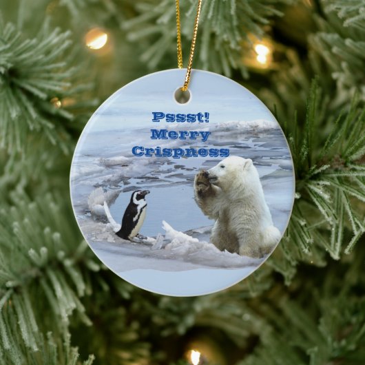 Een Kerstmis van een Ijsbeer Keramisch Ornament (Boom)