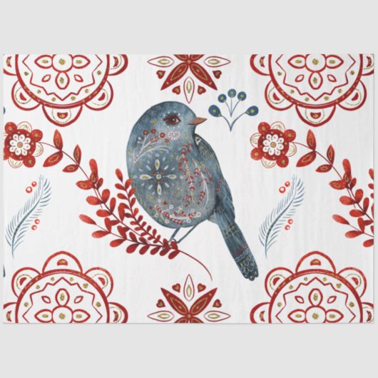 Een kerstontwerp uit de Noordse Tegel 17 Tissuepapier (Voorkant)