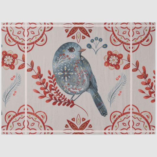 Een kerstontwerp uit de Noordse Tegel 22 Tissuepapier (Voorkant)