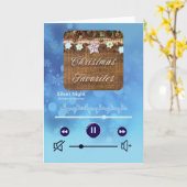 Een kerstplaylist kaart (Gele Bloem)