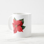 Eén Kerstpoinsettia Koffiemok (Voorkant links)