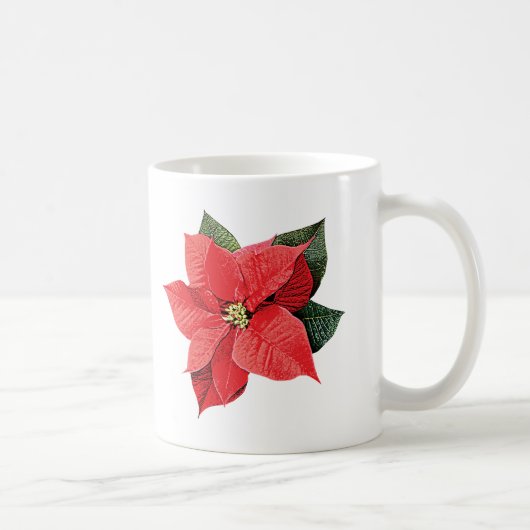 Eén Kerstpoinsettia Koffiemok (Rechts)