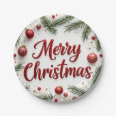 Een kerstrond bord (Voorkant)