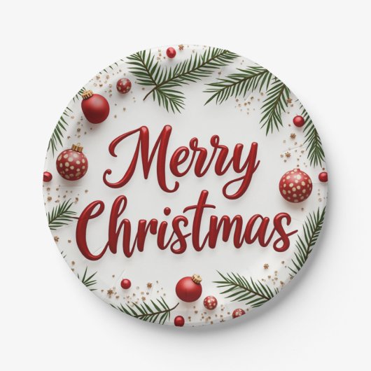 Een kerstrond bord (Voorkant)