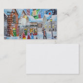 een kerstscroller en de drie geesten visitekaartje (Voorkant / Achterkant)