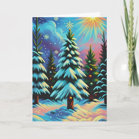 Een kerstster feestdagen kaart (Voorkant)