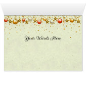 Een kerstsympathiekaart met uw woorden (Binenzijde Horizontaal (Onderkant))