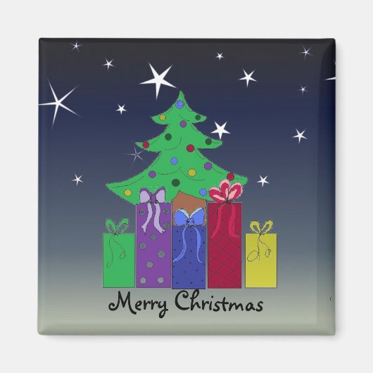 Een kersttafereel magneet (Voorkant)