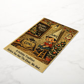 Een Kersttraditie Folie Feestdagenkaart (Gedraaid)