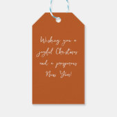 Een kersttraktatie voor iemand die zoet bruin is cadeaulabel (Achterkant)