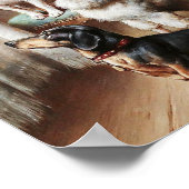 Een kerstTreat Dogs Carl Reichert Poster (Hoek)