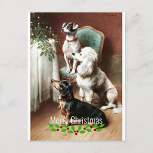Een kerstTreat, mooi kunstschilderij Feestdagenkaart