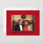 Een kerstuitnodiging van Donald en Melania Briefkaart (Voorkant / Achterkant)