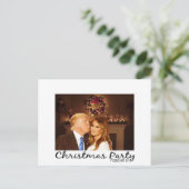 Een kerstuitnodiging van Donald en Melania Briefkaart (Staand voorkant)