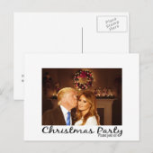 Een kerstuitnodiging van Donald en Melania Briefkaart (Voorkant / Achterkant)