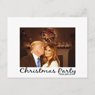 Een kerstuitnodiging van Donald en Melania Briefkaart