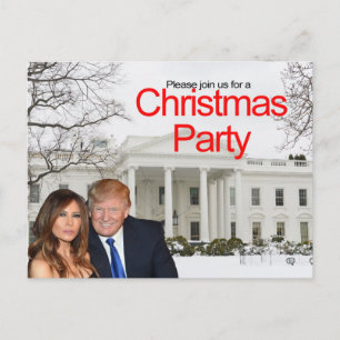 Een kerstuitnodiging van Donald en Melania Briefkaart