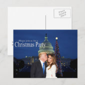 Een kerstuitnodiging van Donald en Melania Briefkaart (Voorkant / Achterkant)