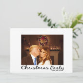 Een kerstuitnodiging van Donald en Melania Kaart (Staand voorkant)