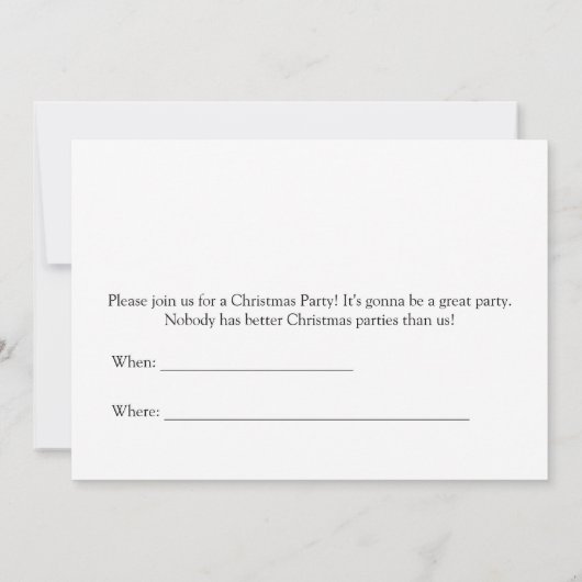 Een kerstuitnodiging van Donald en Melania Kaart (Achterkant)