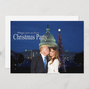 Een kerstuitnodiging van Donald en Melania Kaart