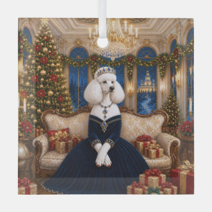 Een Kerstvakantie voor Poodles Glas Ornament