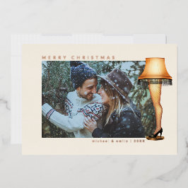 Een Kerstverhaal Been Lamp | Foto  Folie Feestdagenkaart