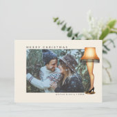 Een kerstverhaal beenlamp | Foto Feestdagenkaart (Staand voorkant)