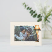 Een kerstverhaal beenlamp | Foto Feestdagenkaart (Staand voorkant)