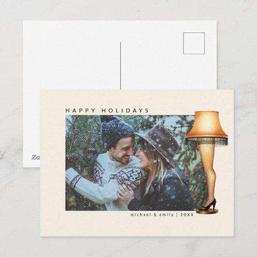 Een kerstverhaal beenlamp | Foto Feestdagenkaart (Voorkant / Achterkant)