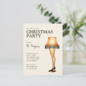 Een kerstverhaal beenlamp | Kerstfeest Feestdagenkaart (Staand voorkant)